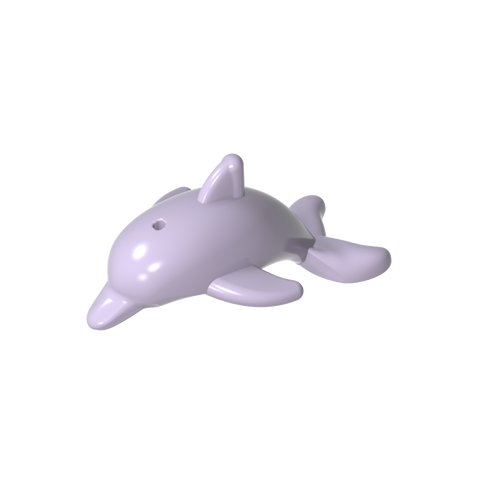 Gobricks,Animal, Dolphin, Jumping with Bottom Axle Holder [Plain],13392