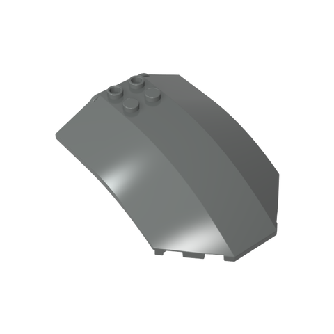Gobricks,Windscreen 8 x 6 x 2 Curved,41751
