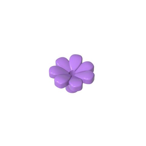Gobricks,Plant, Flower, Minifig Accessory with 7 Thick Petals and Pin,32606