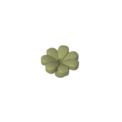 Gobricks,Plant, Flower, Minifig Accessory with 7 Thick Petals and Pin,32606