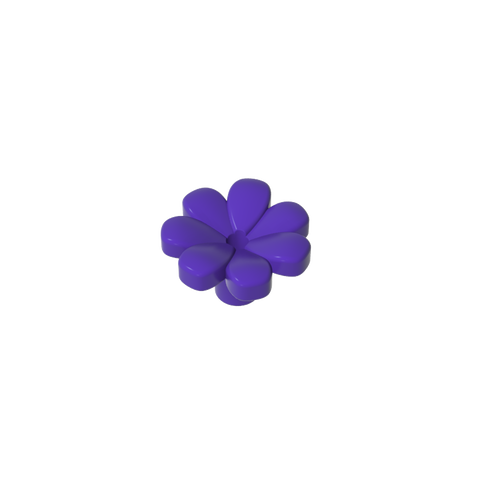 Gobricks,Plant, Flower, Minifig Accessory with 7 Thick Petals and Pin,32606