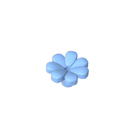 Gobricks,Plant, Flower, Minifig Accessory with 7 Thick Petals and Pin,32606