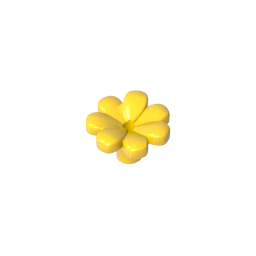 Plant, Flower, Minifig Accessory with 7 Thick Petals and Pin,32606