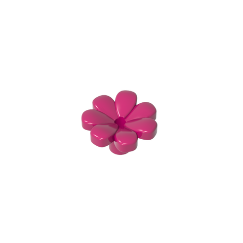 Gobricks,Plant, Flower, Minifig Accessory with 7 Thick Petals and Pin,32606