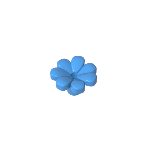 Gobricks,Plant, Flower, Minifig Accessory with 7 Thick Petals and Pin,32606