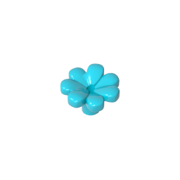 Plant, Flower, Minifig Accessory with 7 Thick Petals and Pin,32606