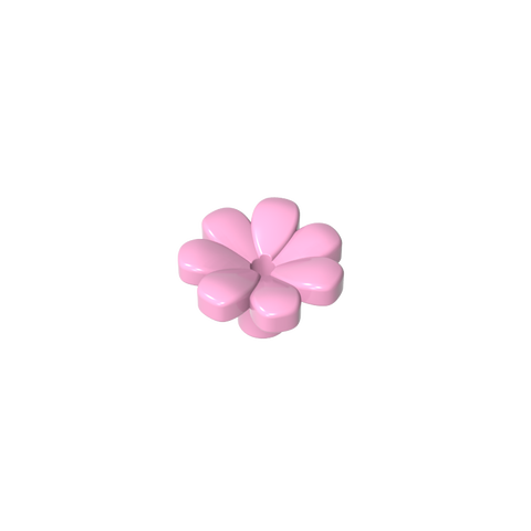 Gobricks,Plant, Flower, Minifig Accessory with 7 Thick Petals and Pin,32606