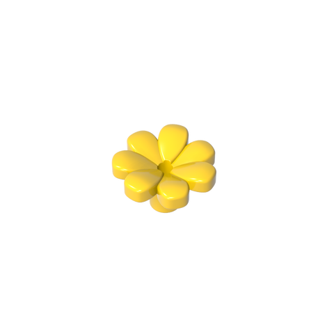 Gobricks,Plant, Flower, Minifig Accessory with 7 Thick Petals and Pin,32606