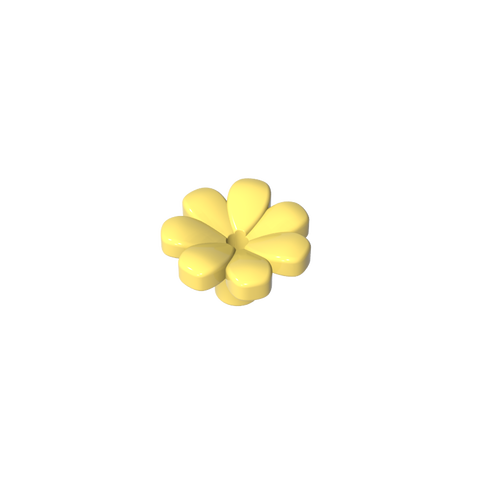Gobricks,Plant, Flower, Minifig Accessory with 7 Thick Petals and Pin,32606