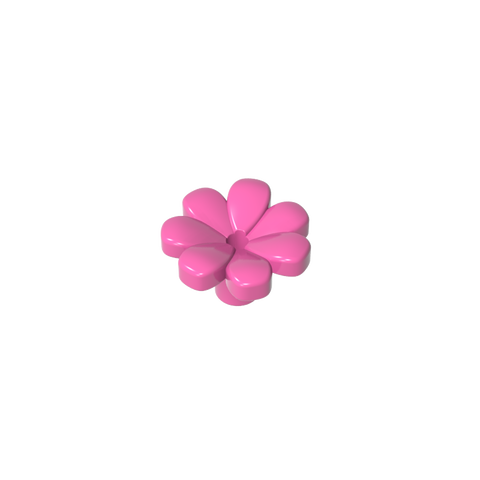 Gobricks,Plant, Flower, Minifig Accessory with 7 Thick Petals and Pin,32606