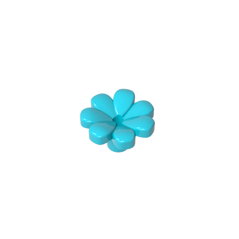 Gobricks,Plant, Flower, Minifig Accessory with 7 Thick Petals and Pin,32606