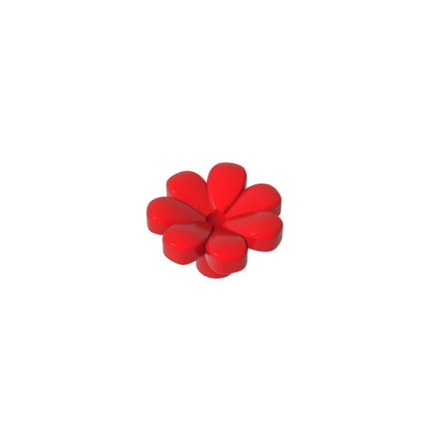 Gobricks,Plant, Flower, Minifig Accessory with 7 Thick Petals and Pin,32606
