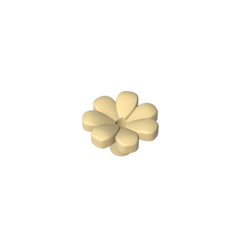 Gobricks,Plant, Flower, Minifig Accessory with 7 Thick Petals and Pin,32606