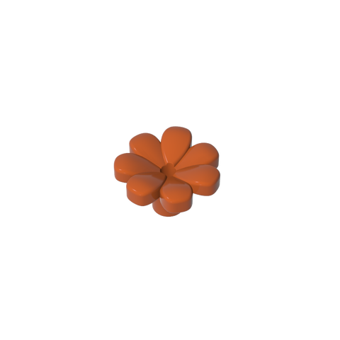 Gobricks,Plant, Flower, Minifig Accessory with 7 Thick Petals and Pin,32606