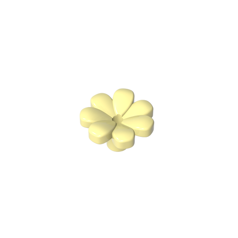 Gobricks,Plant, Flower, Minifig Accessory with 7 Thick Petals and Pin,32606