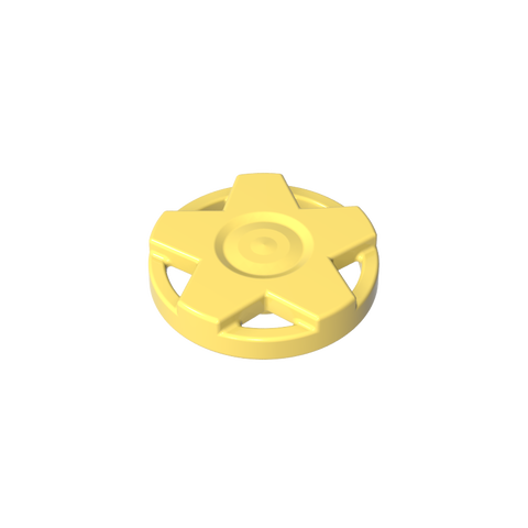 Gobricks,Wheel Cover 5 Spoke Wide - for Wheel 18976,29117a
