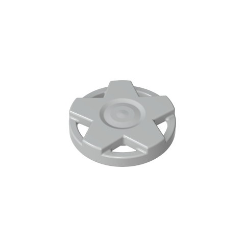 Gobricks,Wheel Cover 5 Spoke Wide - for Wheel 18976,29117a