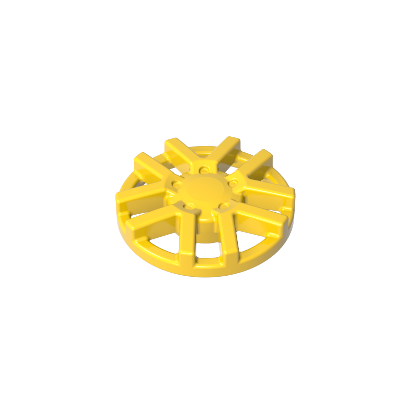 Gobricks,Wheel Cover 10 Spoke (2 Spokes each parallel) - for Wheel 18976,24308a
