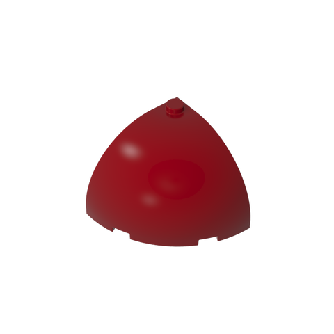 Gobricks,Brick Round Corner 4 x 4 x 3 Dome Top,49612