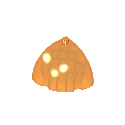 Gobricks,Brick Round Corner 4 x 4 x 3 Dome Top,49612