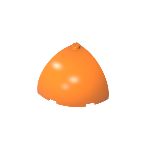 Gobricks,Brick Round Corner 4 x 4 x 3 Dome Top,49612