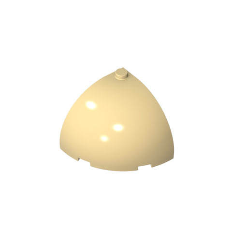 Gobricks,Brick Round Corner 4 x 4 x 3 Dome Top,49612