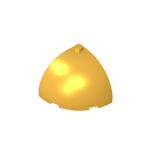Gobricks,Brick Round Corner 4 x 4 x 3 Dome Top,49612