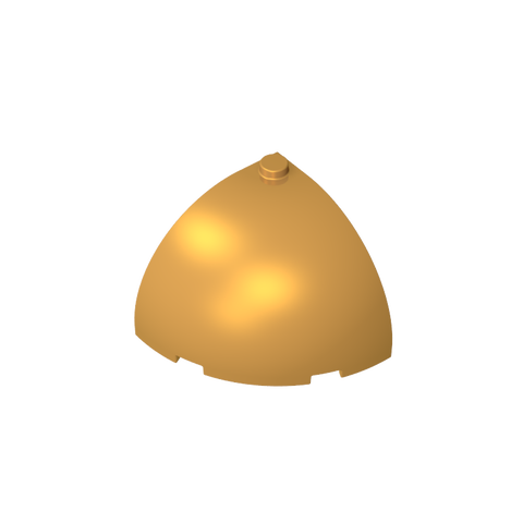 Gobricks,Brick Round Corner 4 x 4 x 3 Dome Top,49612