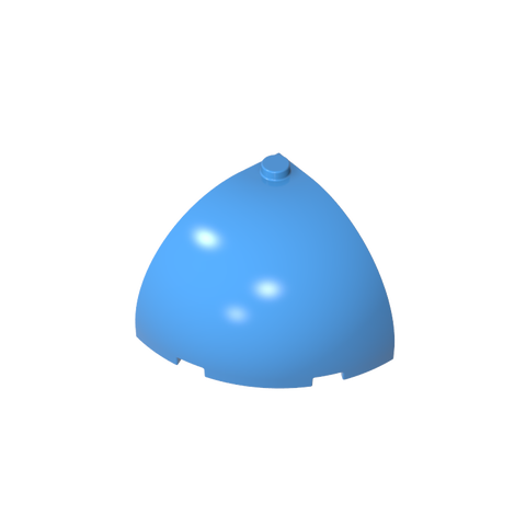 Gobricks,Brick Round Corner 4 x 4 x 3 Dome Top,49612
