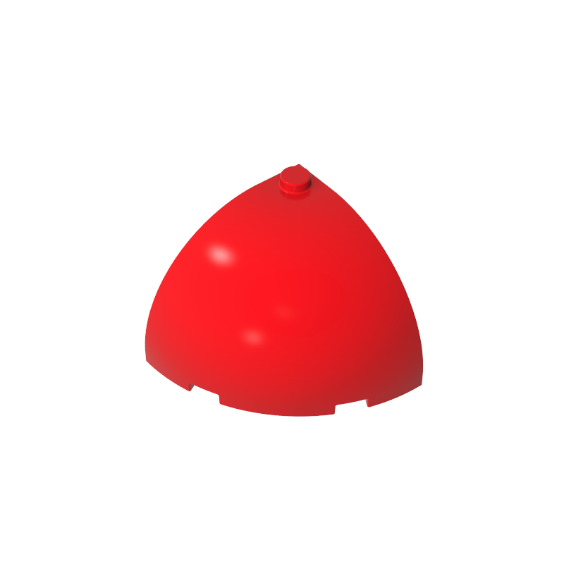 Gobricks,Brick Round Corner 4 x 4 x 3 Dome Top,49612