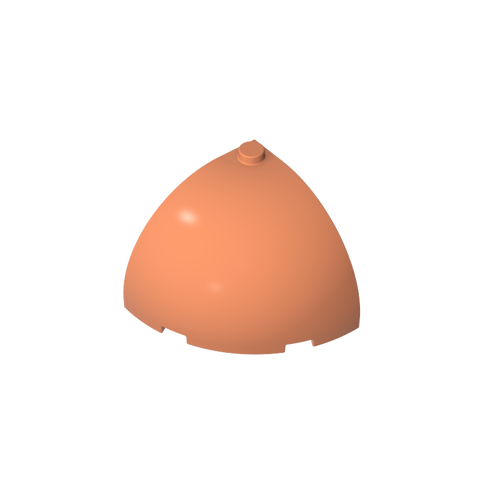 Gobricks,Brick Round Corner 4 x 4 x 3 Dome Top,49612
