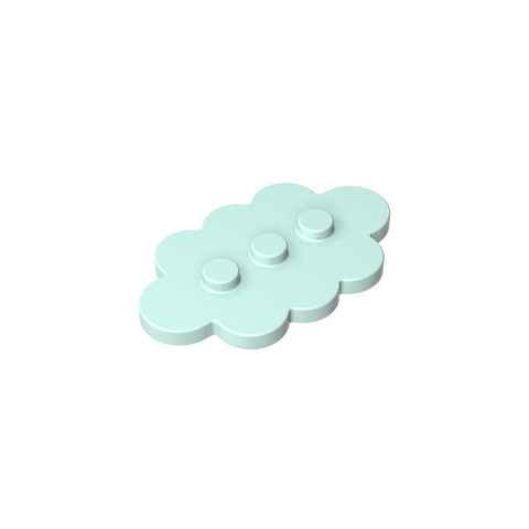 Gobricks,Plate Special 3 x 5 Cloud with 3 Center Studs,35470