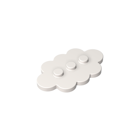 Gobricks,Plate Special 3 x 5 Cloud with 3 Center Studs,35470