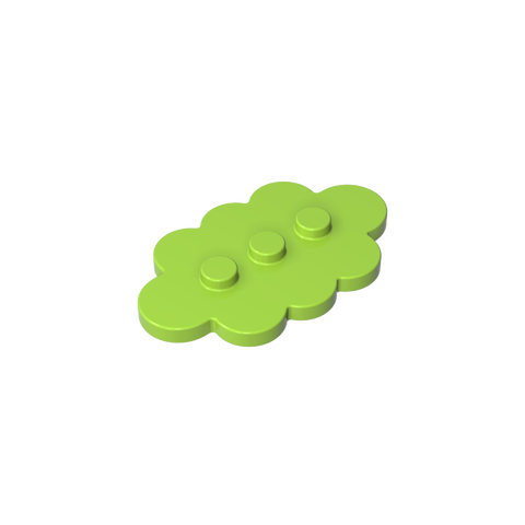 Gobricks,Plate Special 3 x 5 Cloud with 3 Center Studs,35470