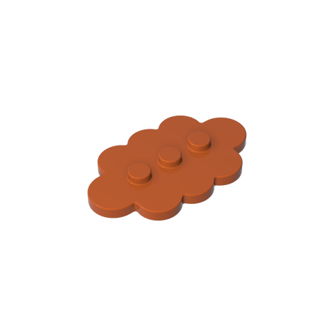 Gobricks,Plate Special 3 x 5 Cloud with 3 Center Studs,35470