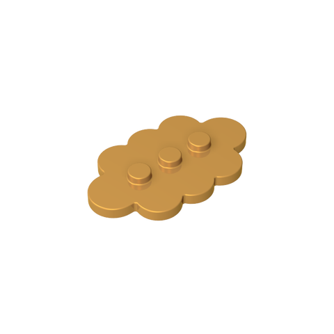 Gobricks,Plate Special 3 x 5 Cloud with 3 Center Studs,35470