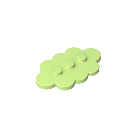 Gobricks,Plate Special 3 x 5 Cloud with 3 Center Studs,35470
