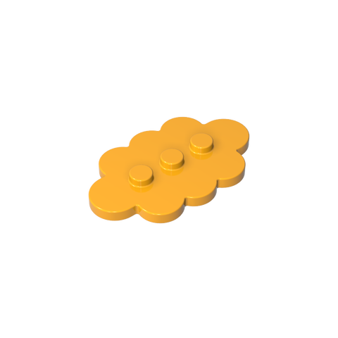 Gobricks,Plate Special 3 x 5 Cloud with 3 Center Studs,35470