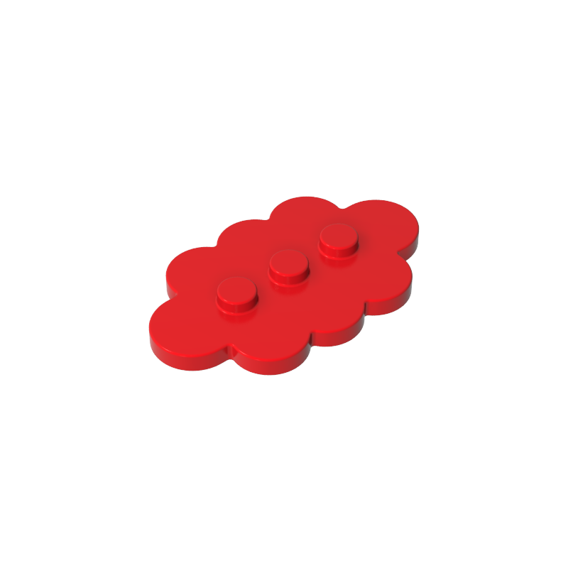Gobricks,Plate Special 3 x 5 Cloud with 3 Center Studs,35470