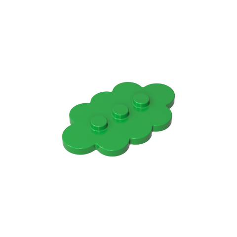 Gobricks,Plate Special 3 x 5 Cloud with 3 Center Studs,35470