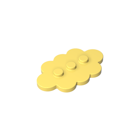 Gobricks,Plate Special 3 x 5 Cloud with 3 Center Studs,35470