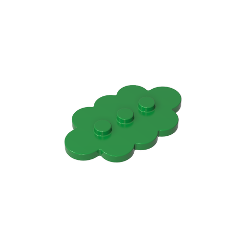 Gobricks,Plate Special 3 x 5 Cloud with 3 Center Studs,35470