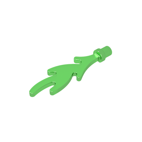Gobricks,Wave/ Flame Rounded with Base Rim,6126b