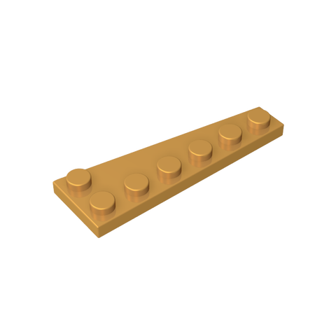 Gobricks,Wedge Plate 6 x 2 Left,78443