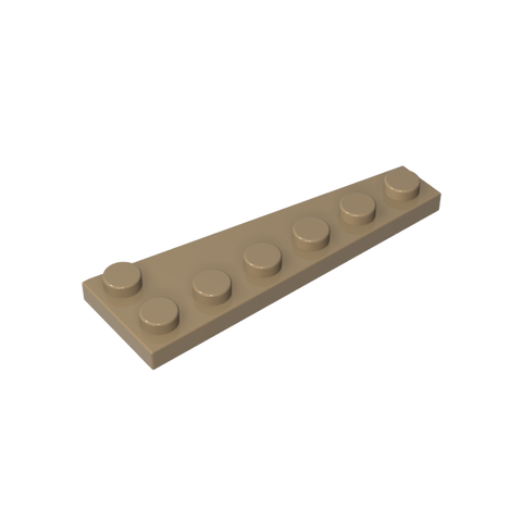 Gobricks,Wedge Plate 6 x 2 Left,78443