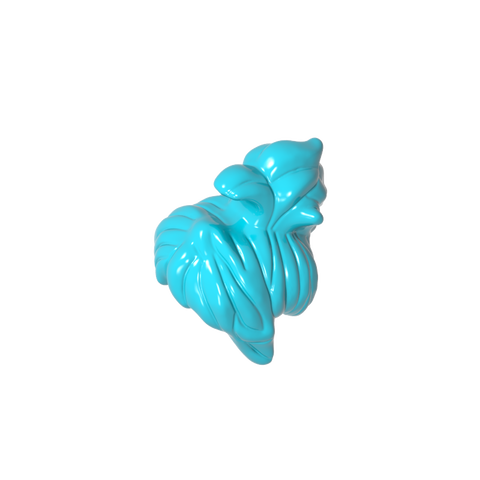 Gobricks,Minifig Hair Messy with Swept-up Ponytail, Sidebangs and Clip,95326
