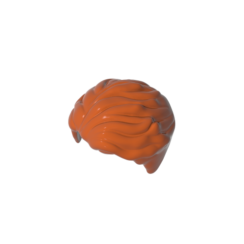 Gobricks,Minifig Hair Swept Left Tousled [Plain],23186