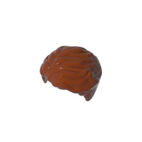 Gobricks,Minifig Hair Swept Left Tousled [Plain],23186