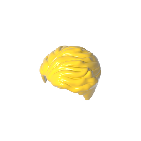 Gobricks,Minifig Hair Swept Left Tousled [Plain],23186