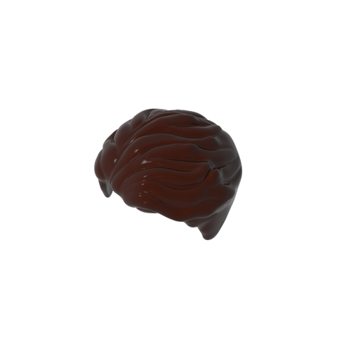 Gobricks,Minifig Hair Swept Left Tousled [Plain],23186
